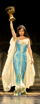 Laura Griffith as the Lady of the Lake in Spamalot at the 5th Avenue Theatre in Seattle